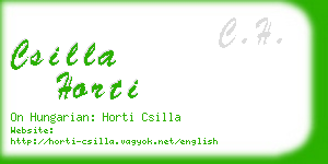 csilla horti business card